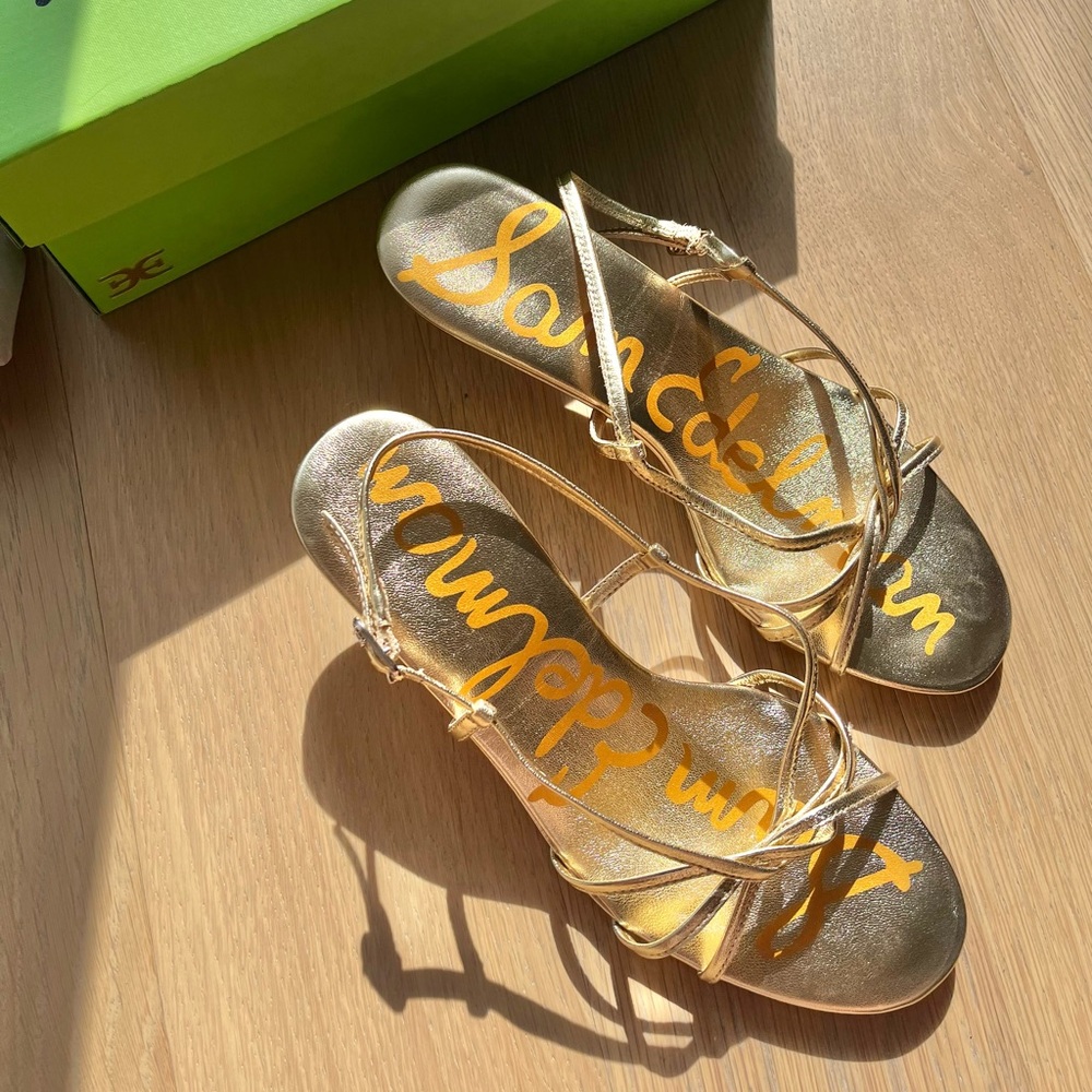 Sam Edelman Gold Sandals with Elegant Design